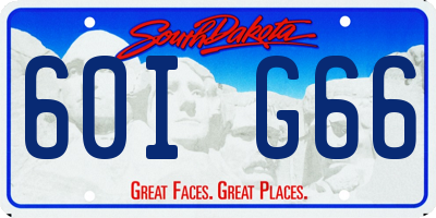 SD license plate 60IG66