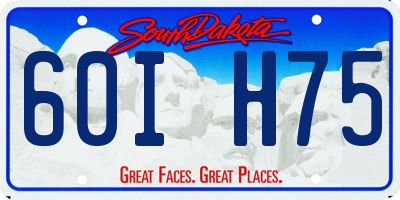 SD license plate 60IH75