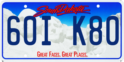 SD license plate 60IK80
