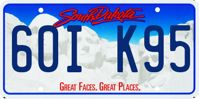 SD license plate 60IK95