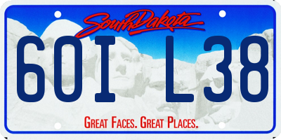 SD license plate 60IL38
