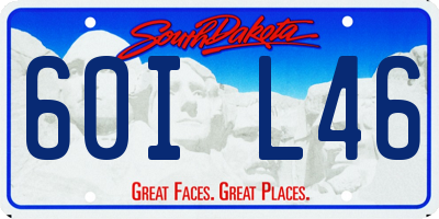 SD license plate 60IL46