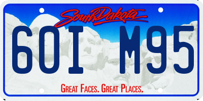 SD license plate 60IM95