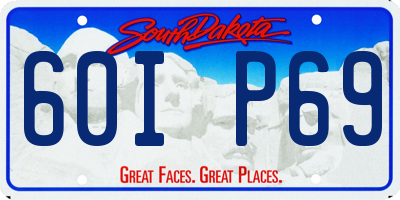SD license plate 60IP69