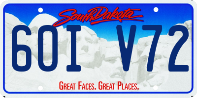 SD license plate 60IV72