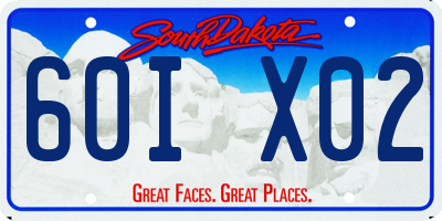 SD license plate 60IX02