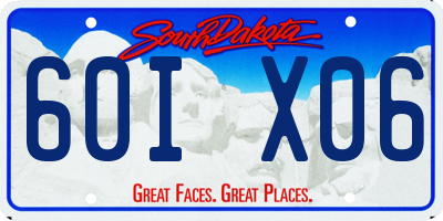 SD license plate 60IX06
