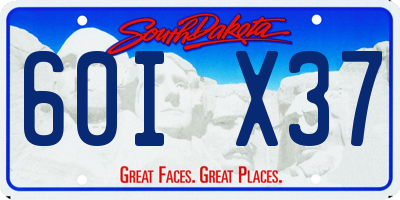 SD license plate 60IX37
