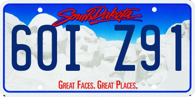 SD license plate 60IZ91