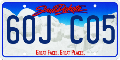 SD license plate 60JC05