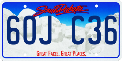 SD license plate 60JC36