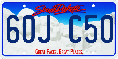 SD license plate 60JC50