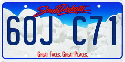 SD license plate 60JC71