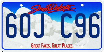 SD license plate 60JC96