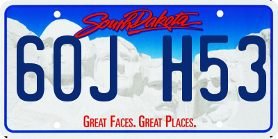 SD license plate 60JH53