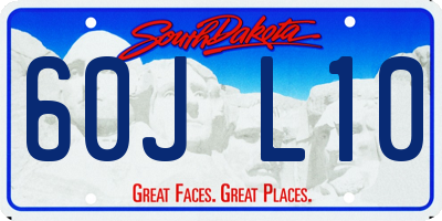 SD license plate 60JL10