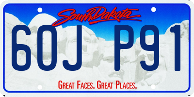 SD license plate 60JP91
