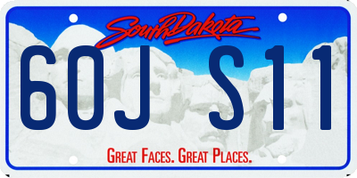 SD license plate 60JS11