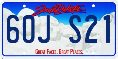 SD license plate 60JS21