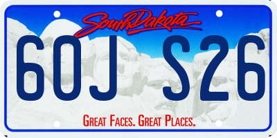 SD license plate 60JS26