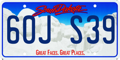 SD license plate 60JS39