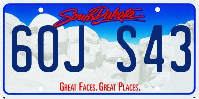 SD license plate 60JS43