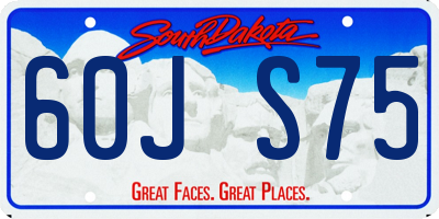 SD license plate 60JS75