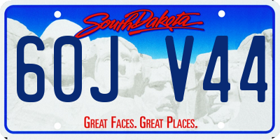 SD license plate 60JV44