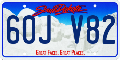 SD license plate 60JV82
