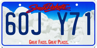 SD license plate 60JY71