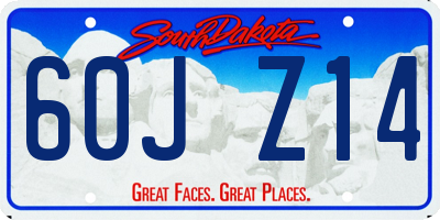 SD license plate 60JZ14