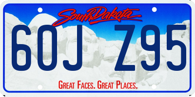 SD license plate 60JZ95
