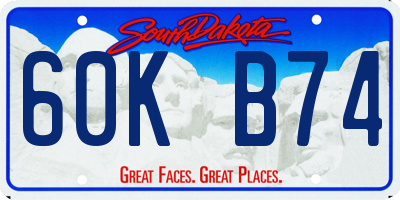 SD license plate 60KB74