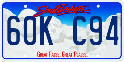SD license plate 60KC94