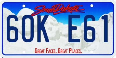 SD license plate 60KE61