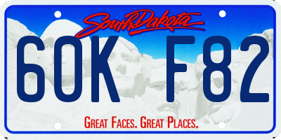 SD license plate 60KF82