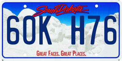 SD license plate 60KH76