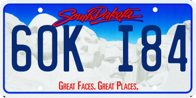 SD license plate 60KI84