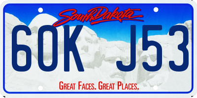 SD license plate 60KJ53