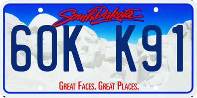 SD license plate 60KK91