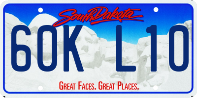 SD license plate 60KL10