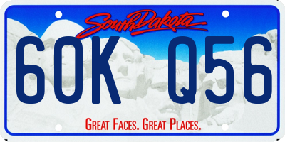 SD license plate 60KQ56