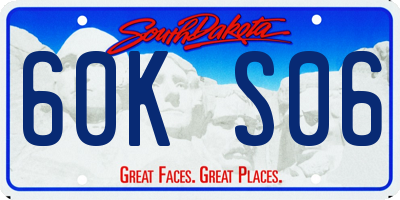 SD license plate 60KS06