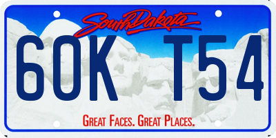 SD license plate 60KT54