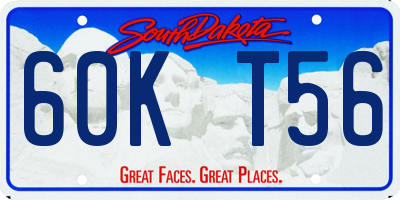 SD license plate 60KT56