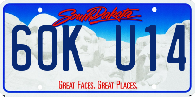 SD license plate 60KU14