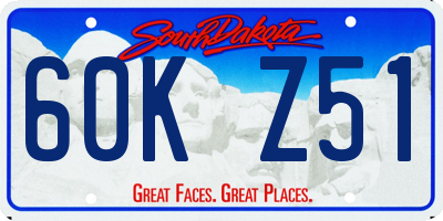 SD license plate 60KZ51