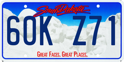 SD license plate 60KZ71