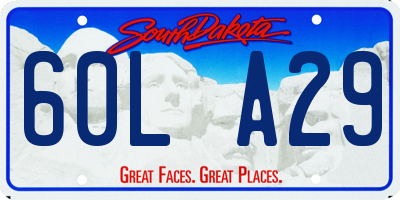 SD license plate 60LA29