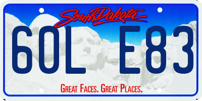 SD license plate 60LE83